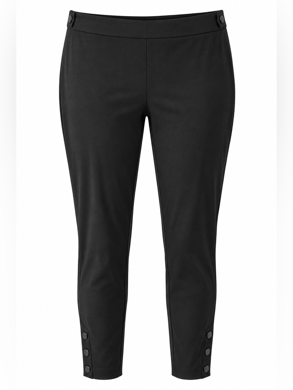 Reitmans Black Pull-On Ankle Pants Snap Hem Size 18